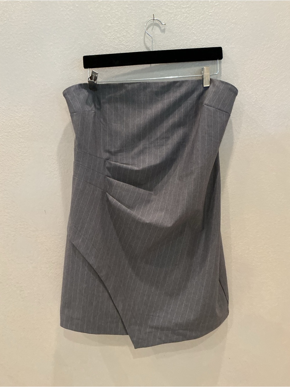 Gray Pinstripe Asymmetric MiniDress size XXL NWT